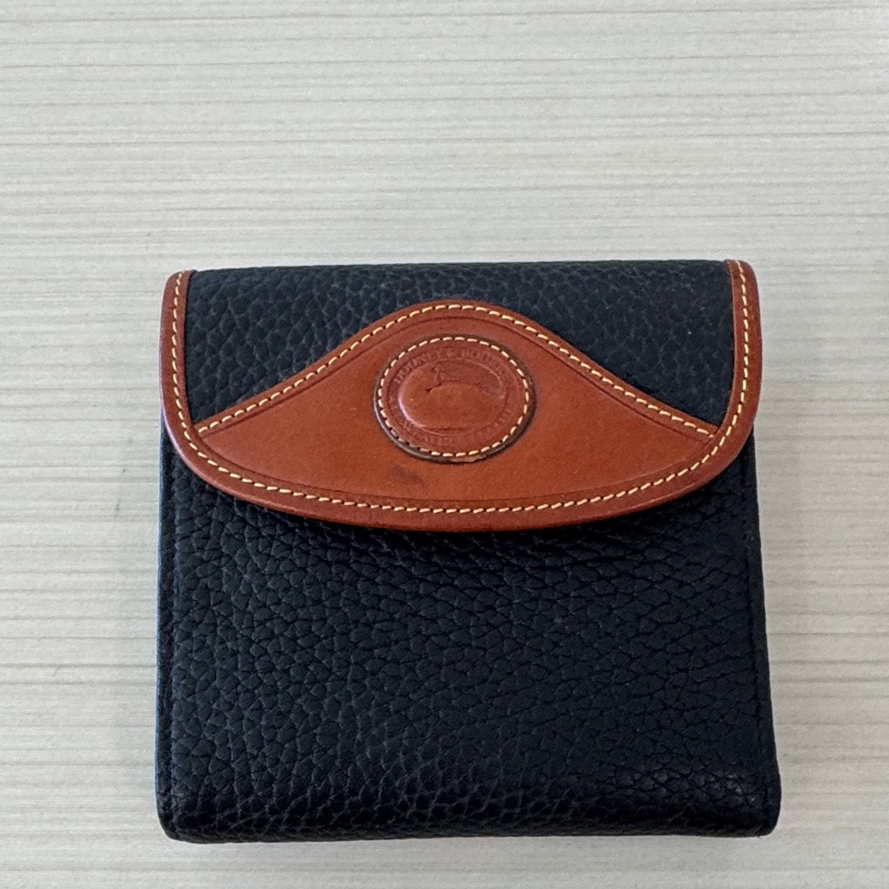 Dooney & Bourke Black and Brown Leather Wallet